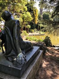 Close-up of statue in park