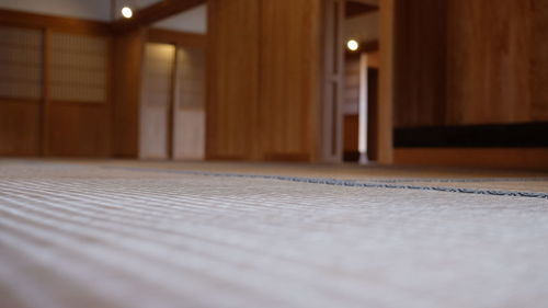 Surface level of tiled floor