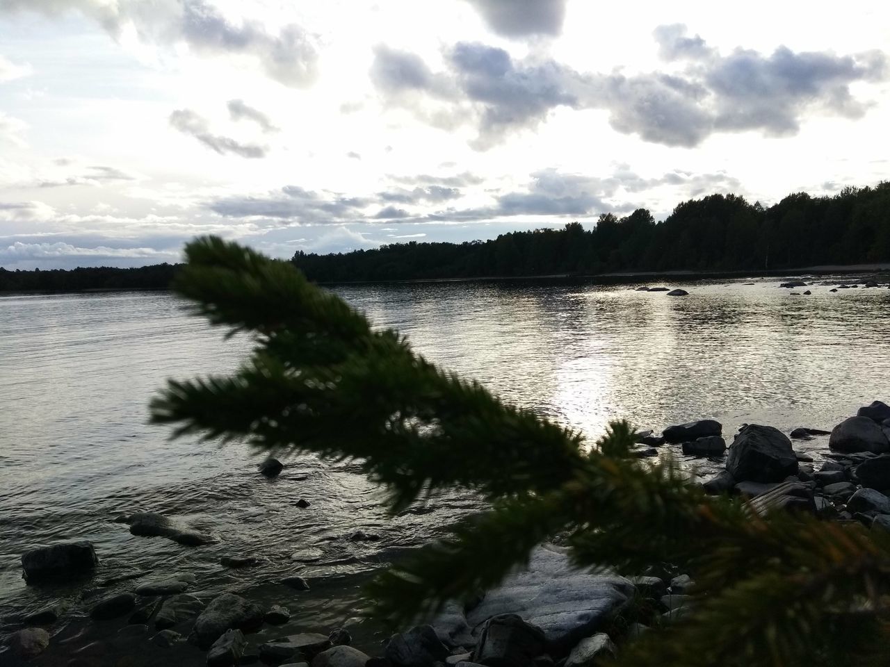 VIEW OF LAKE AGAINST SKY