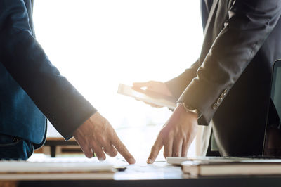People working on table