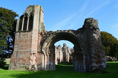 Low angle view of old ruins