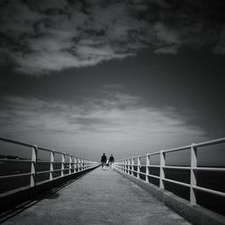 Man walking on road