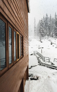 Scenic view of snow covered landscape