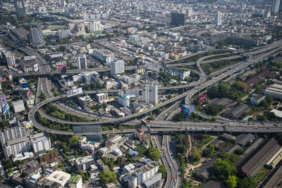 High angle view of cityscape