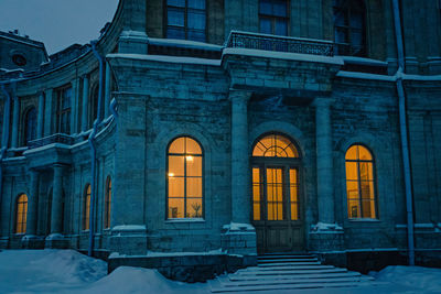 View of historical building in winter