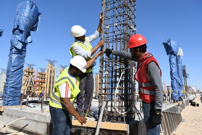 Men working at construction site