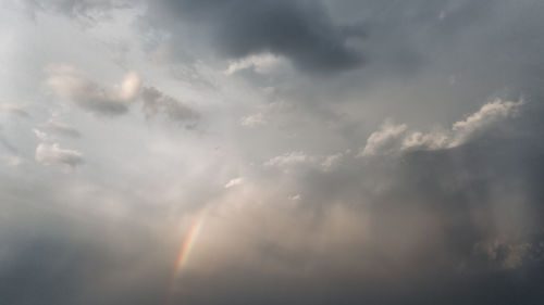 Low angle view of cloudy sky