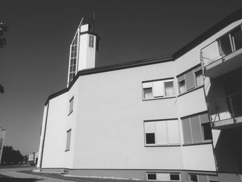 Low angle view of built structure against clear sky