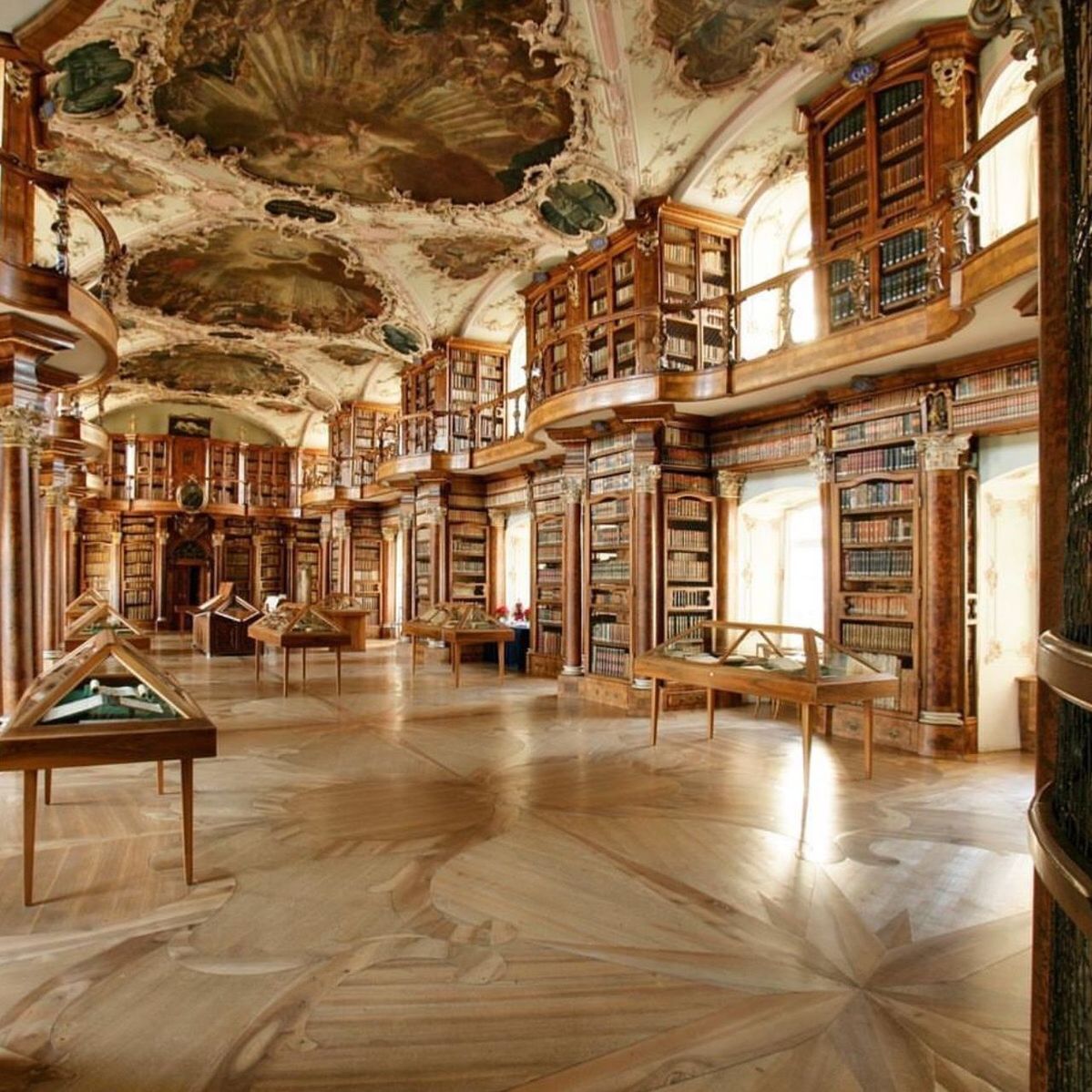 architecture, bookshelf, library, entrance hall, luxury, indoors, antique, no people, fresco, day