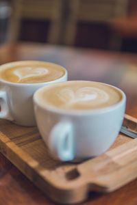 Close-up of coffee on table