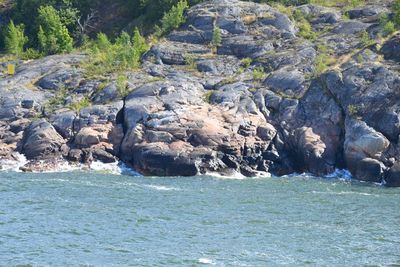 Rocks on sea shore