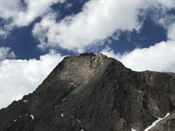 Low angle view of mountain against sky