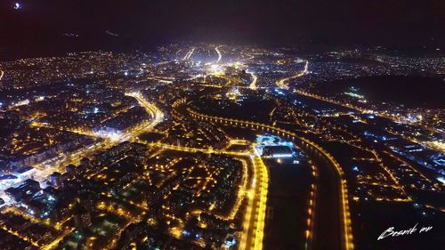 Light trails in city at night