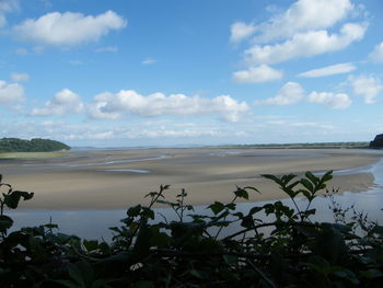 View of sea against cloudy sky