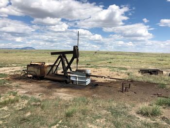 Oil well at sunburst montana usa