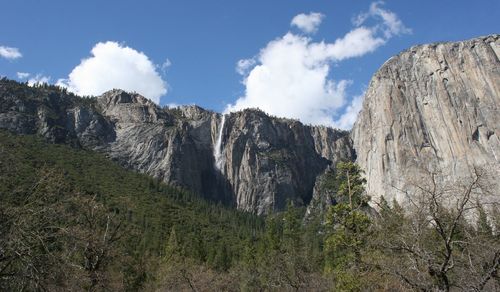 Panoramic view of landscape and mountains against sky