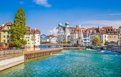 View of buildings at waterfront