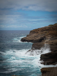 Scenic view of sea against sky