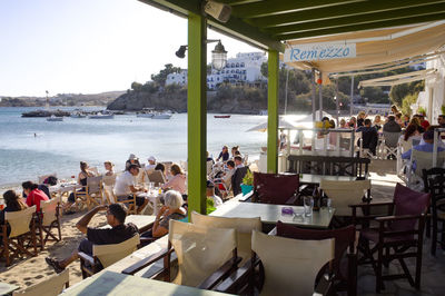 Group of people at restaurant