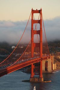 Golden gate bridge at sunset