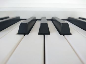 Close-up of piano keys