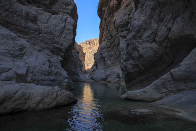 Rock formations in water