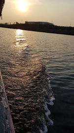 Scenic view of sea during sunset