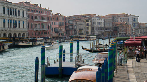 View of canal along buildings