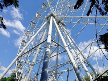 Low angle view of ferris wheel against sky