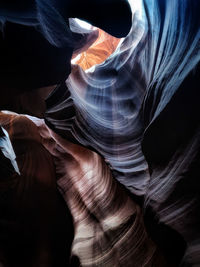 Low angle view of rock formation