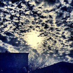 Low angle view of cloudy sky