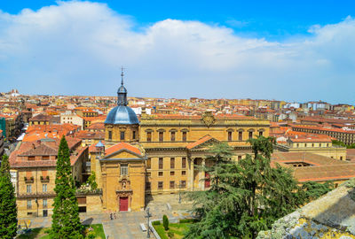 View of townscape against sky