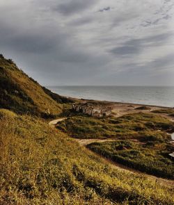 Footpath leading towards sea