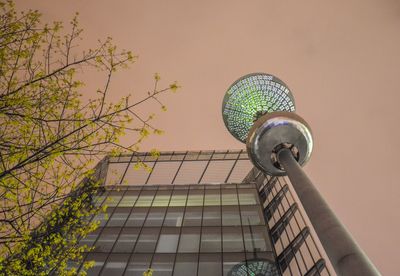 Low angle view of modern building against sky