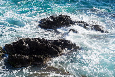 Scenic view of sea waves