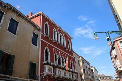 Low angle view of buildings against sky