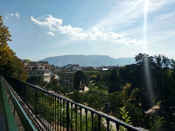 Panoramic view of city against sky