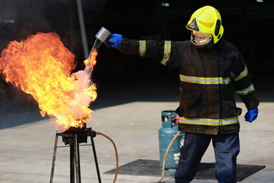 Firefighters, which are experienced firefighters trained in firefighting.