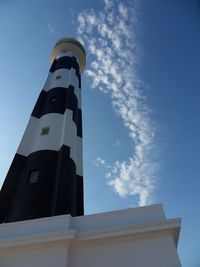 Low angle view of building against blue sky