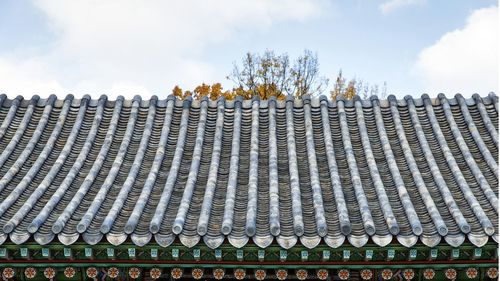 Low angle view of built structure against sky