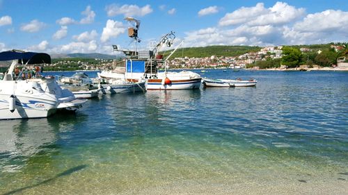 Boats in sea
