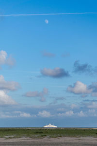 Scenic view of land against sky