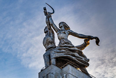 Low angle view of angel statue