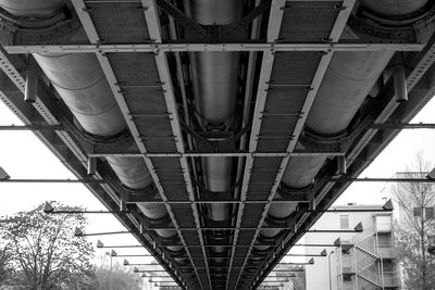 Low angle view of bridge against sky