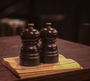 Close-up of pastries on table