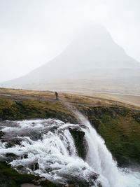 Scenic view of landscape against clear sky