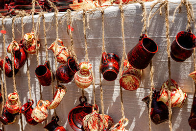 Sibiu city, romania - 04 september 2022. romanian handmade ceramics market at the potters fair 