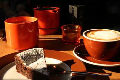 Close-up of coffee on table