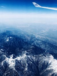 Aerial view of landscape against sky