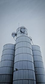 Low angle view of water tower against sky